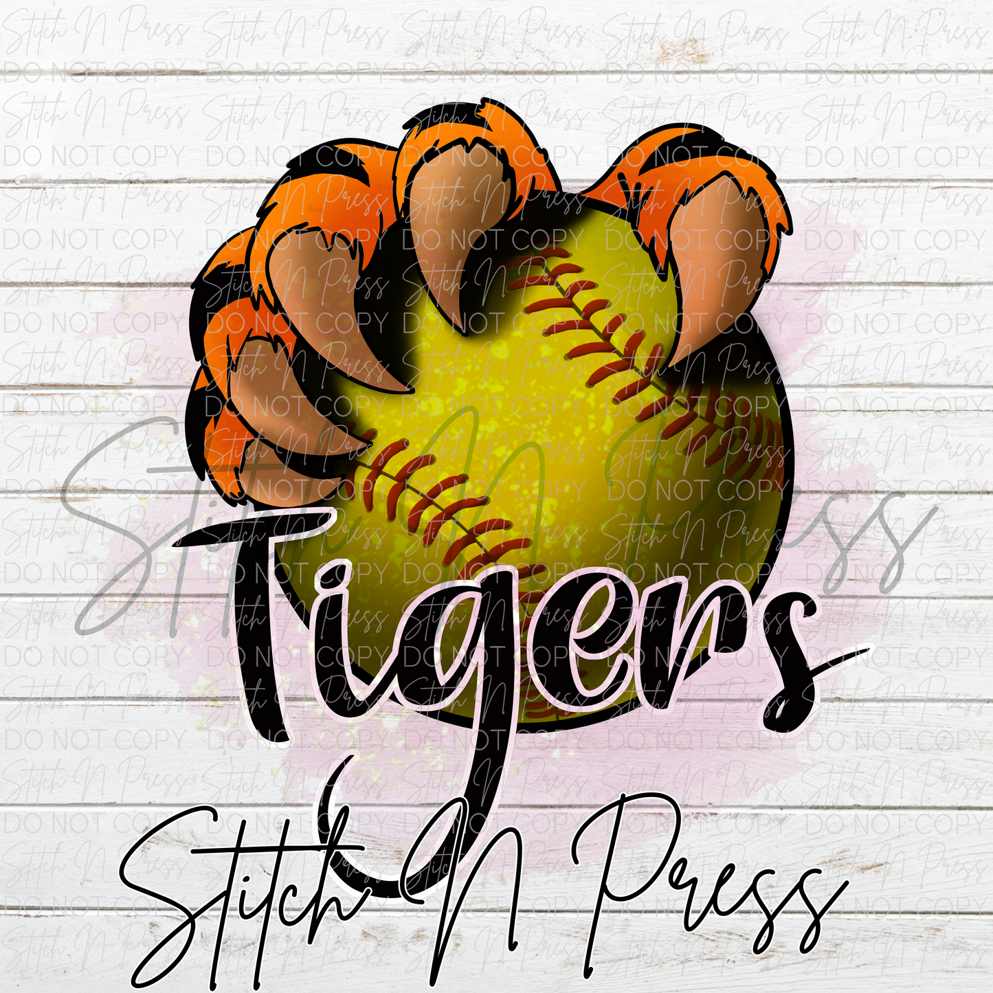 Tigers Paw Softball-DTF Transfers