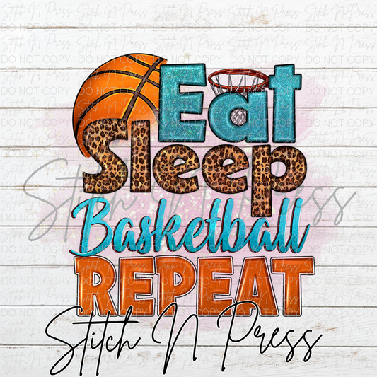 Eat Sleep Basketball Repeat- DTF Transfers